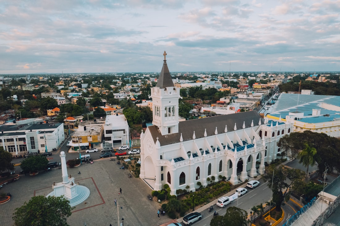 The city and cathedral from above — Santiago, Dominican Republic