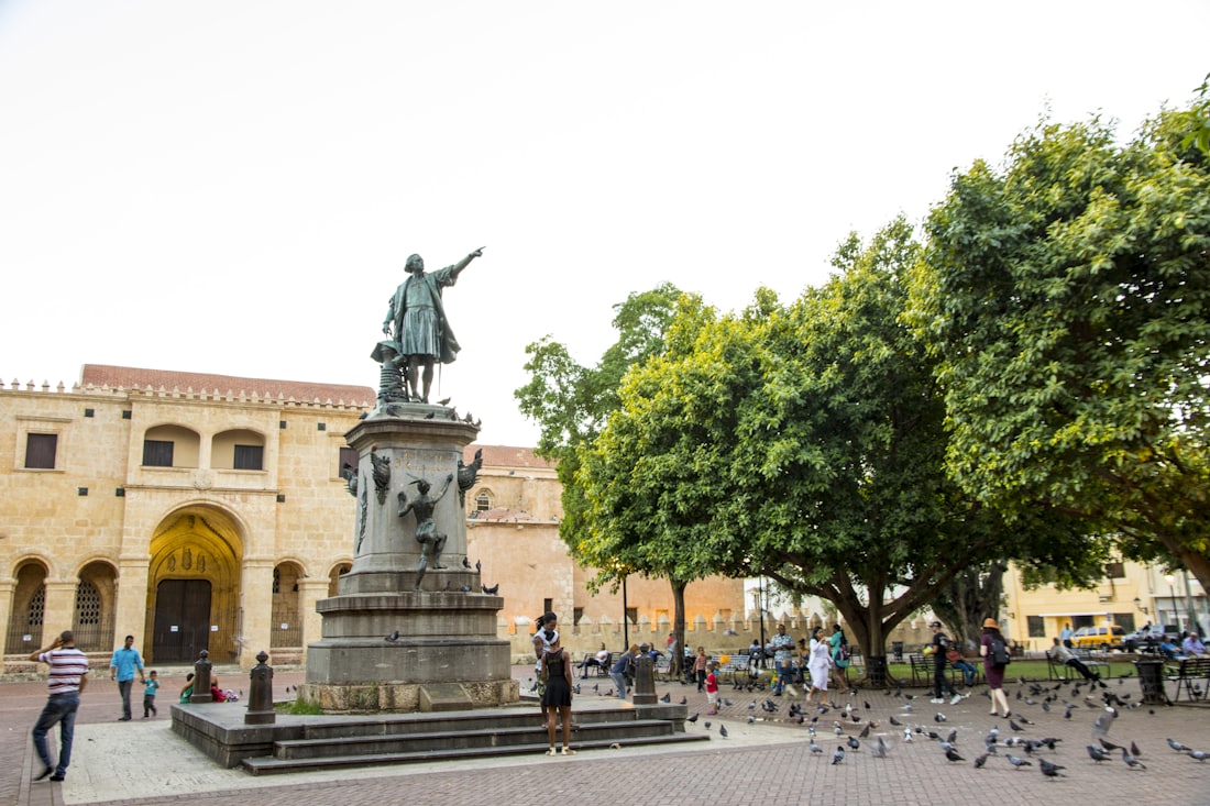 Parque Colón in the Zona Colonial — Santo Domingo, Dominican Republic